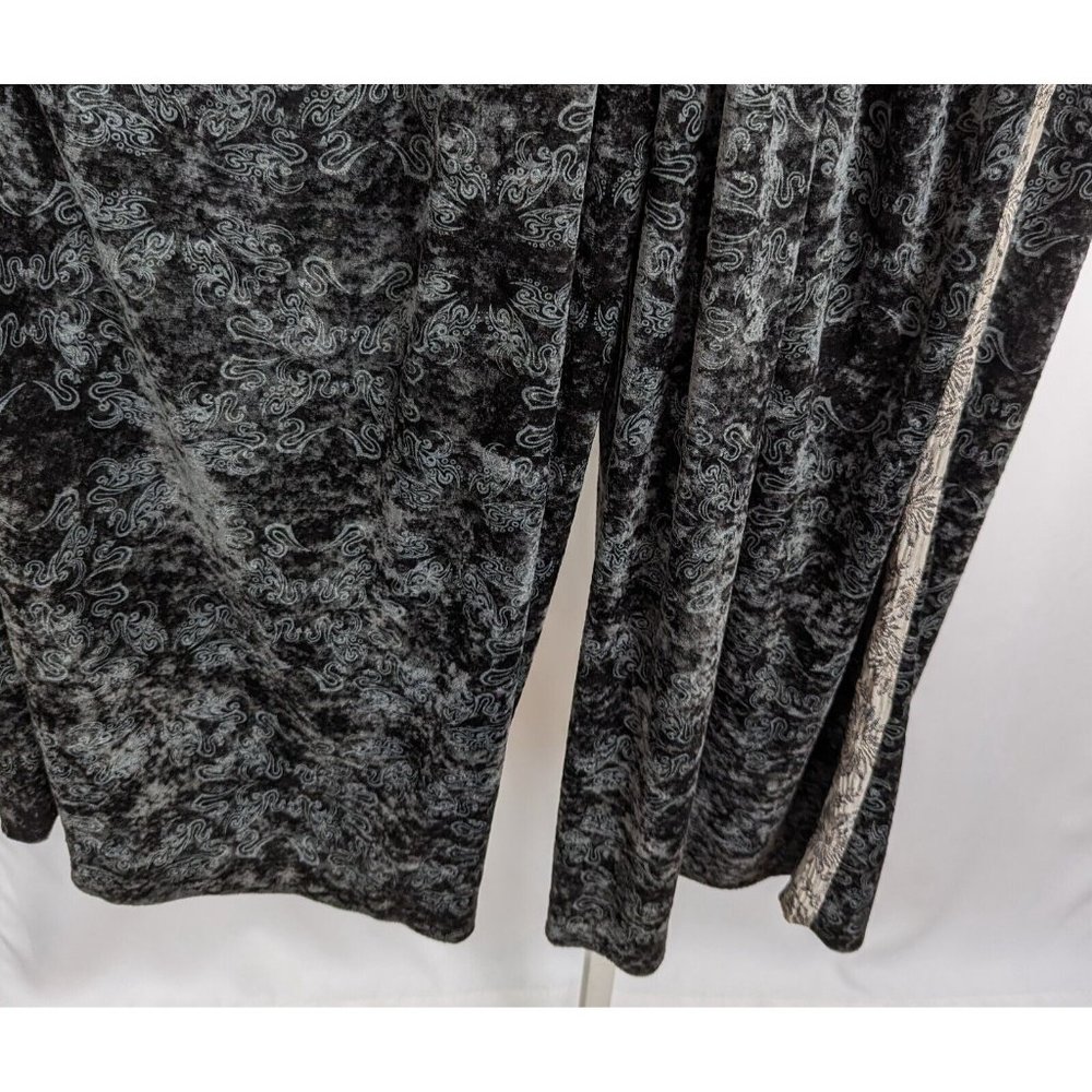 Donna Jessica Pants Gray Floral Print Lagenlook Art to Wear Women's Size 2 L - Picture 3 of 5
